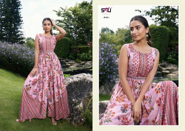 S4u Blush Masleen Fancy Western Wear Jump Suits Collection